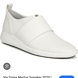 Via Spiga Women's Marlon Leather Slip-On Sneakers White